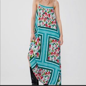 Zara blue floral dress